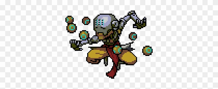 Overwatch Sprite Sprays Zenyatta - Overwatch Zenyatta Pixel Spray Clipart #177744