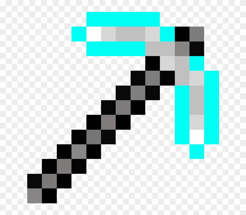 The Gallery For > Crossed Diamond Sword Minecraft - Minecraft Diamond Pickaxe Clipart