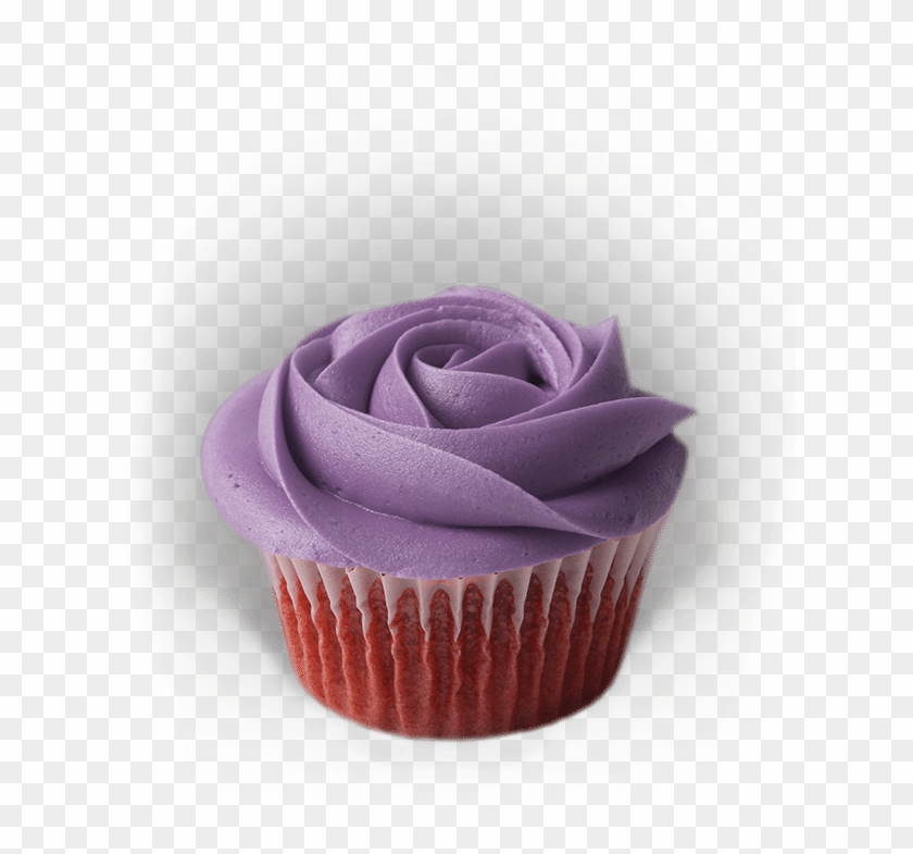 Dozen Purple Rose Cupcake Box - Cup Cake With Purple Roses Clipart #178200