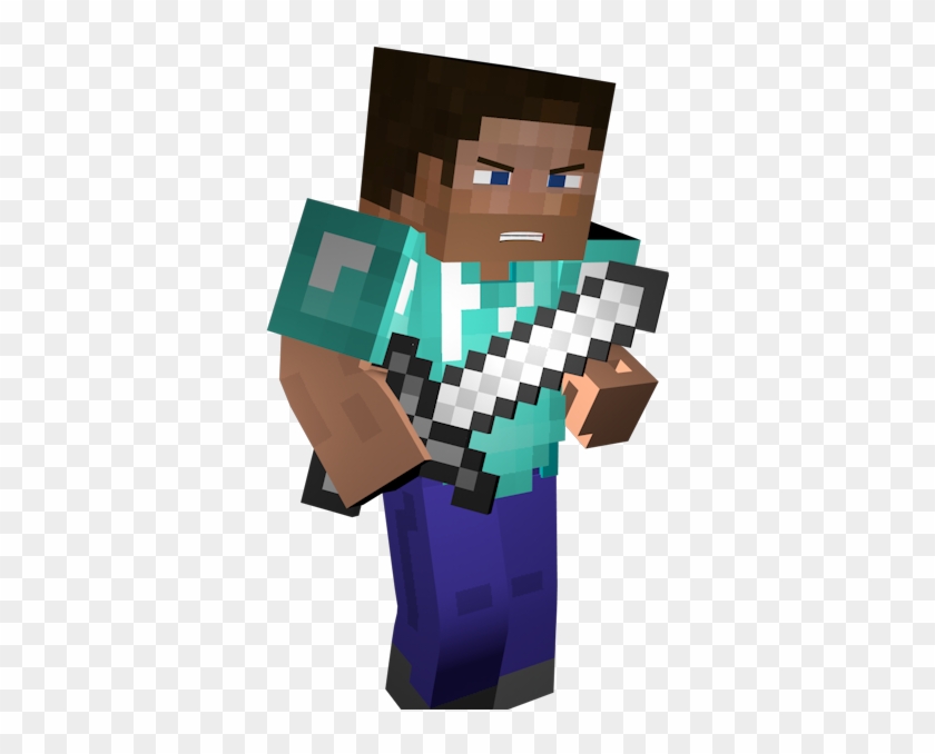 Brawl [adventure] - Minecraft Steve With Iron Sword Clipart