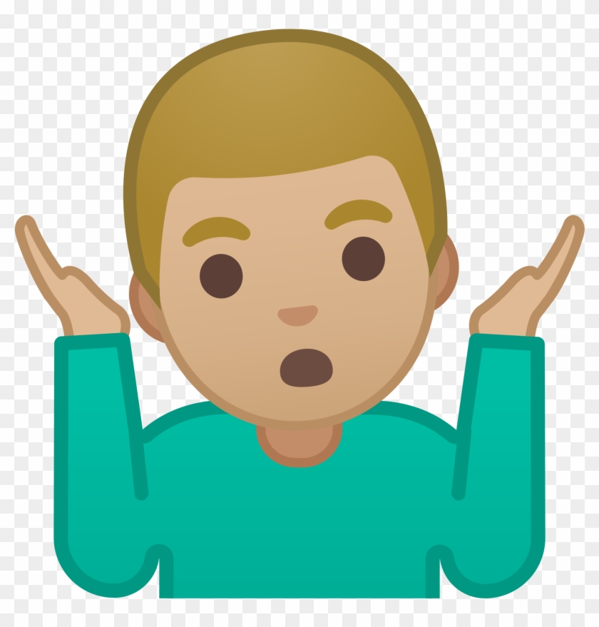 Shrug Emoji , Png Download - Emoji Man Png Clipart