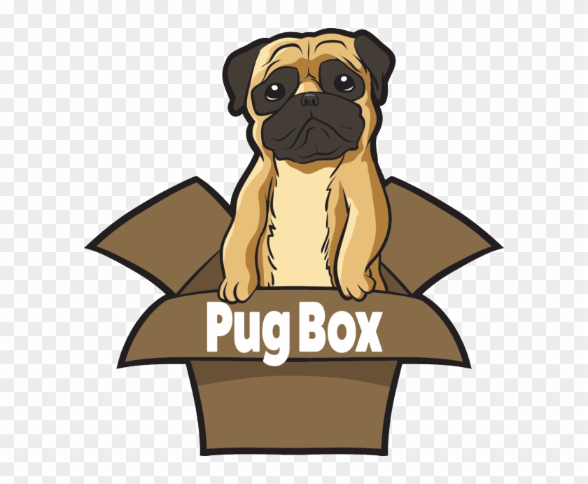 Premium Pug Box - Dog In Box Cartoon Png Clipart