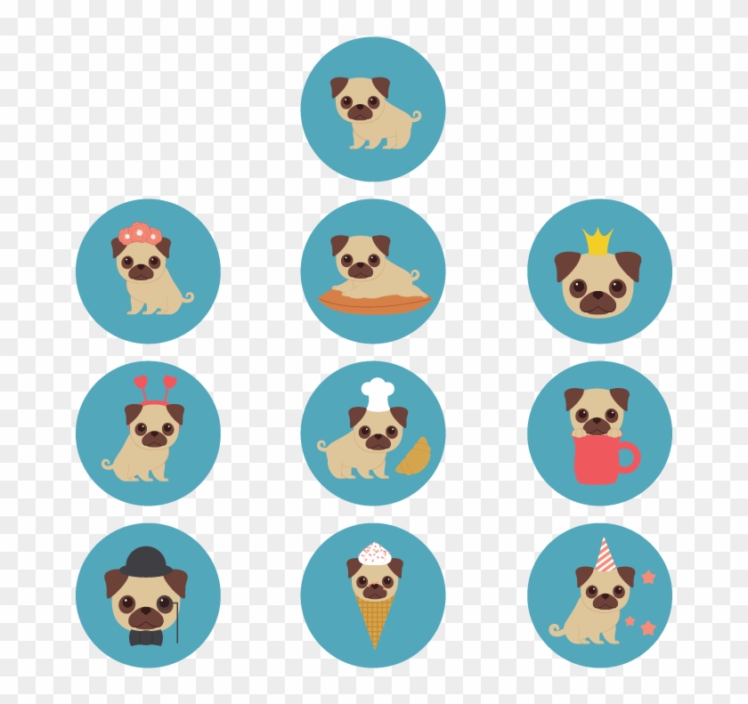 Final Product Image - Cute Pug Icon Clipart #178733