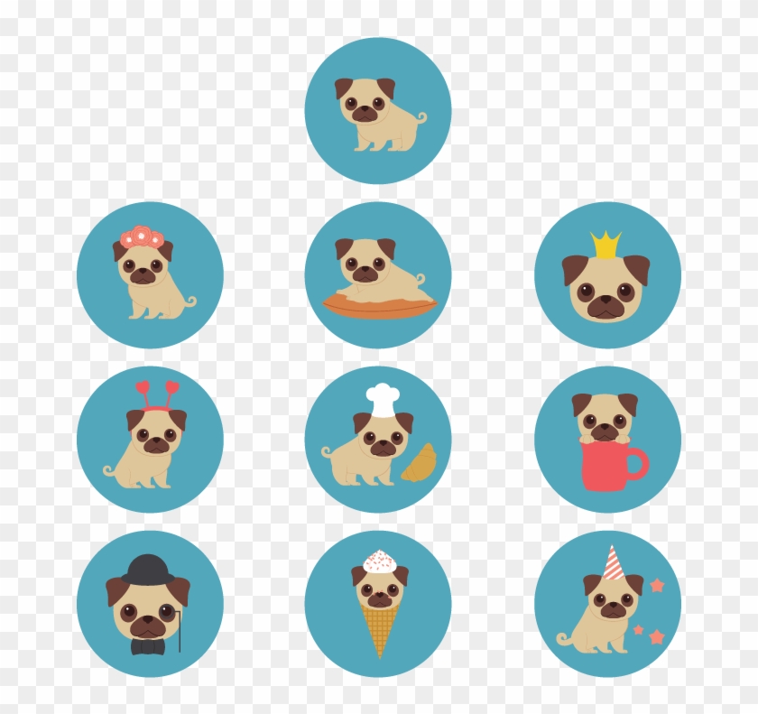 Final Product Image - Cute Pug Icon Clipart