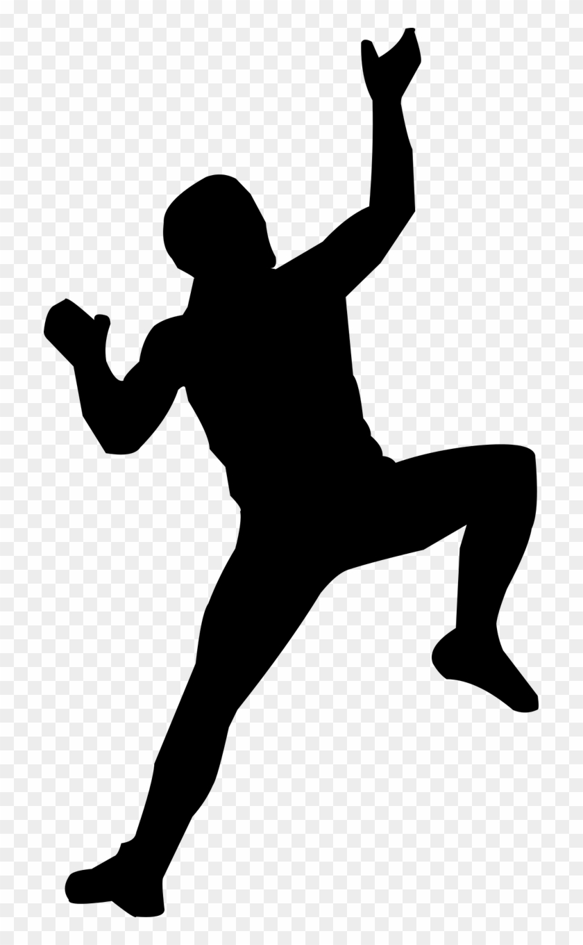 Vector Graphics, - Silhouette Person Climbing A Ladder Clipart #178789