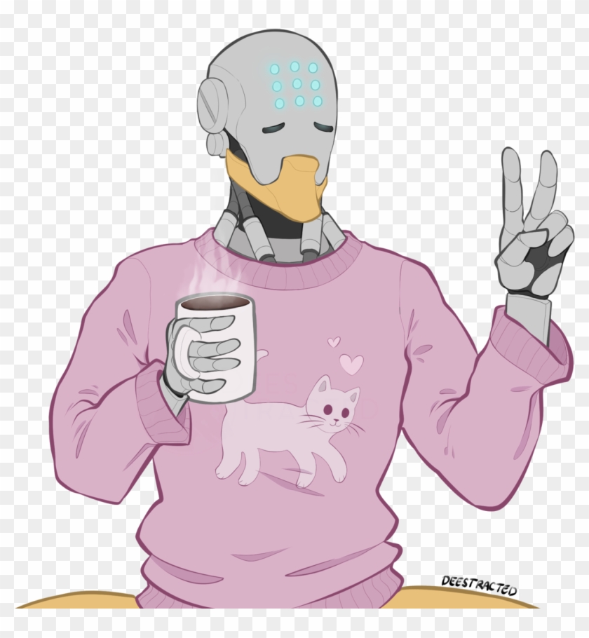 Forgot To Post This, Huh Here's A Cozy Zenyatta With - Cartoon Clipart #178831
