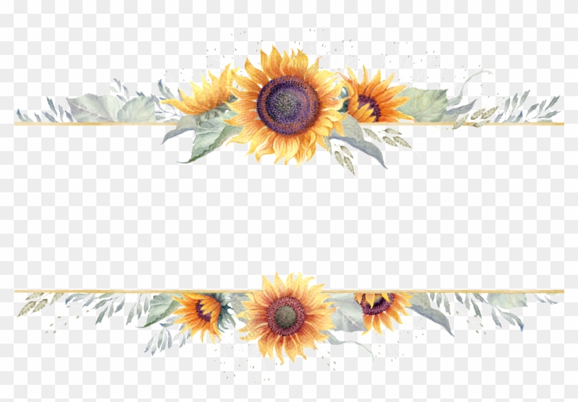 Sunflower Border Png - Border Sunflower Transparent Background Clipart #178860
