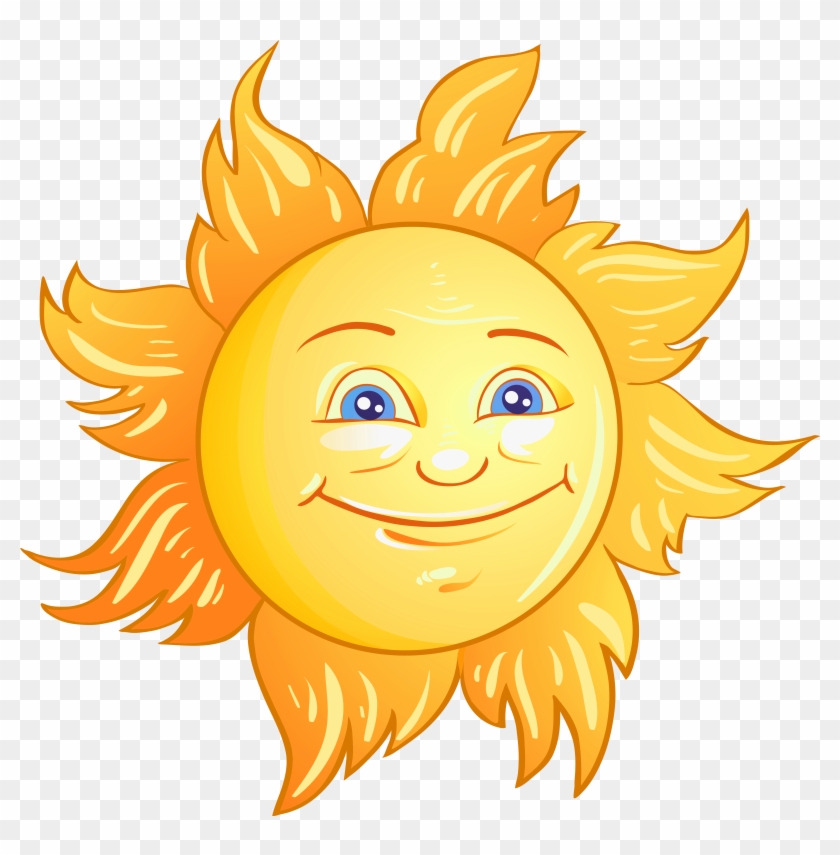 Sun Head Cartoon Transparent Background Clipart