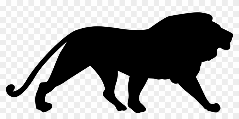 Transparent Library Safari Animal Clip Art At Getdrawings - Lion Silhouette Transparent Background - Png Download
