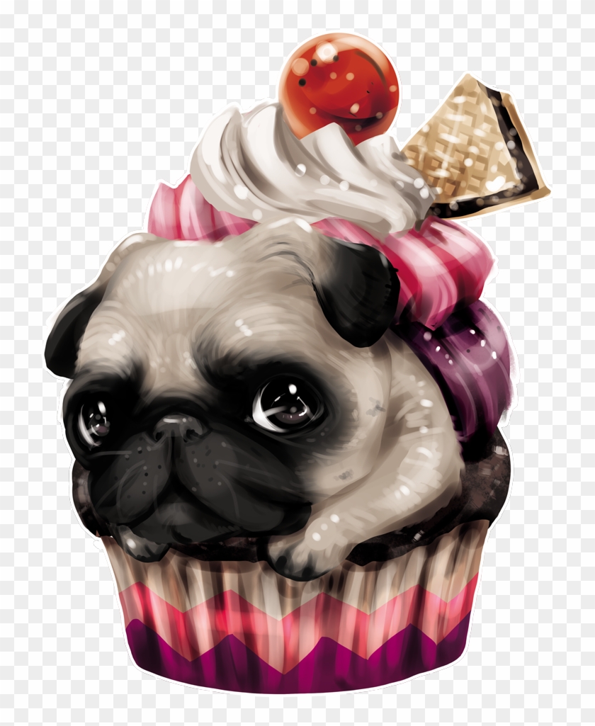 Cute Pugs Art - Pug Clipart #179239