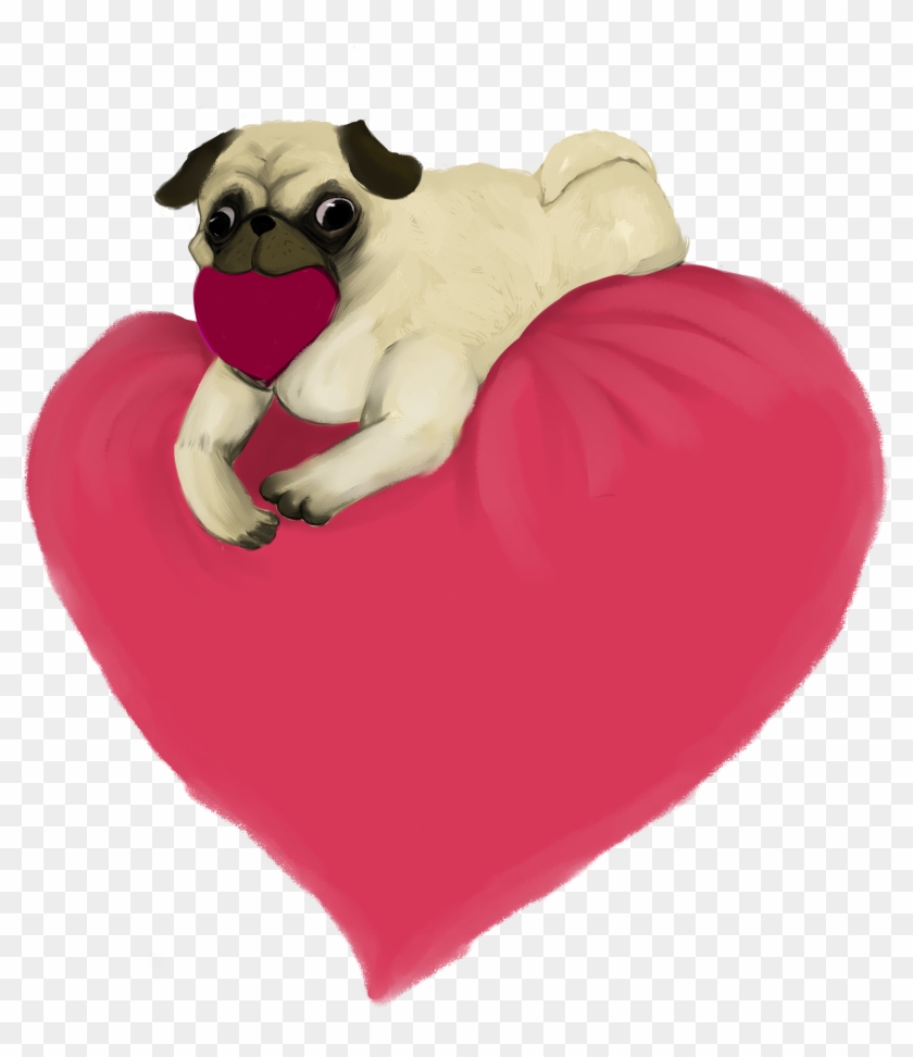 Valentines Day Pug - Comfort Clipart #179330