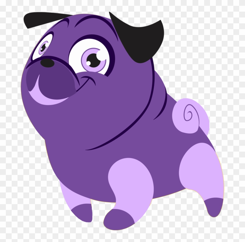 Pug Bulldog Pet Toy Dog Snout - Cartoon Purple Dog Clipart