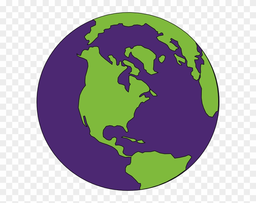 600 X 586 4 - Globe World Map Clipart - Png Download