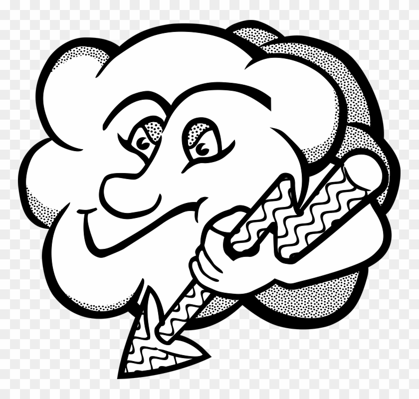 Blitz, Cloud, Flash, Thunderbolt - Personification Clipart - Png Download #1700274