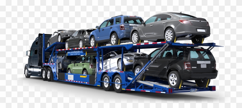 Auto Transport Semi Trailer Clipart