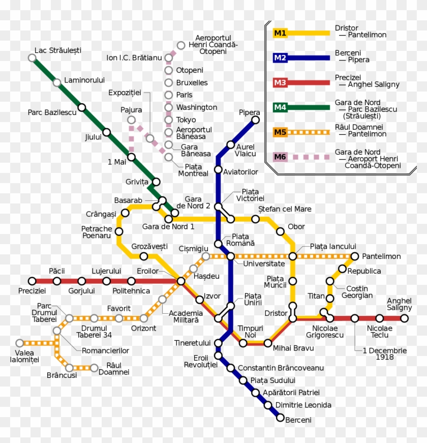 Bucharest Metro Map Svg Clipart #1700433