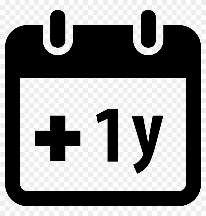 Plus 1 Year Icon - Calendar 2017 Icon Png Clipart