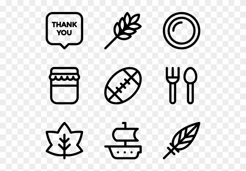 Thanksgiving - Web Design Line Icon Clipart #1701603