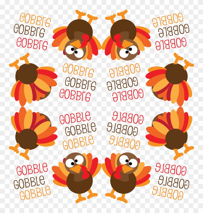 Gobble, Gobble, Gobble Funny Turkey Thanksgiving Wallpaper - Gobble Gobble Gobble Clipart #1701746