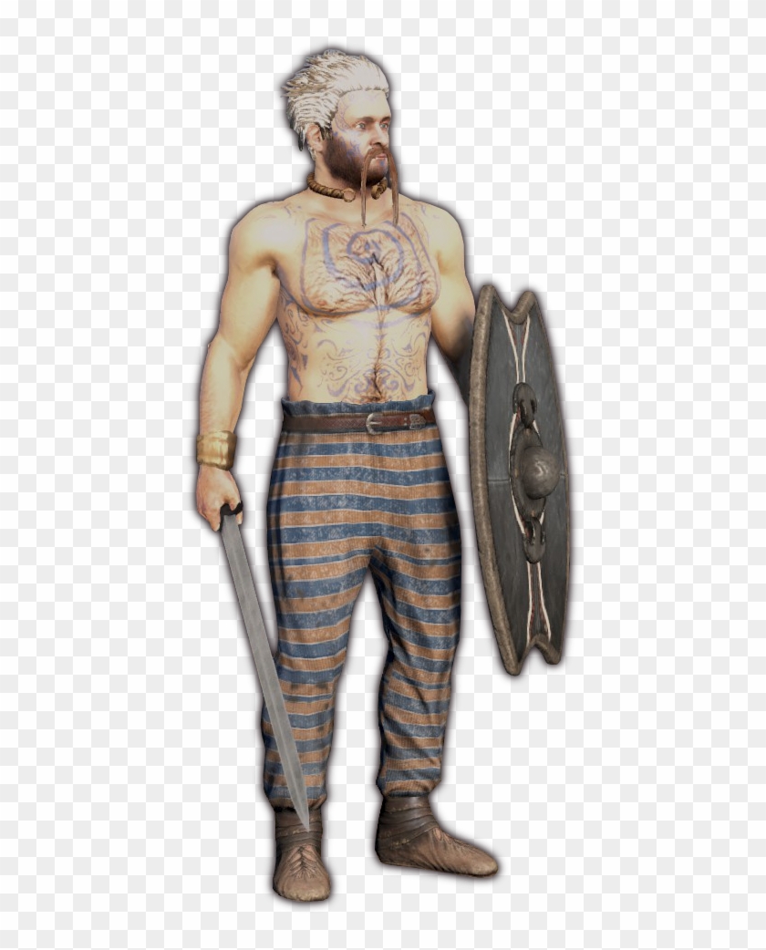 Briton Warrior, Celtic, Choosing To Forgo Armour Or - Figurine Clipart #1702224