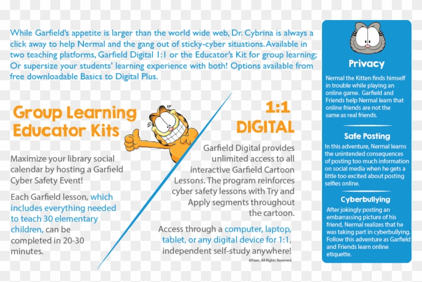 Garfield's Cyber Safety Adventures - Graphic Design Clipart #1702857