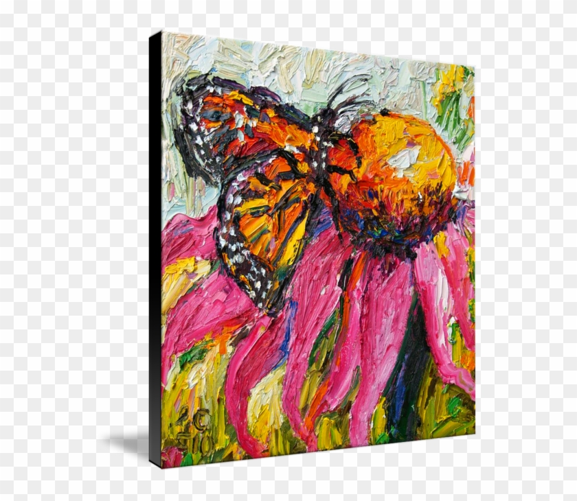 Monarch Butterfly Oil Painting Must Go Sale - Modern Art Clipart #1702915