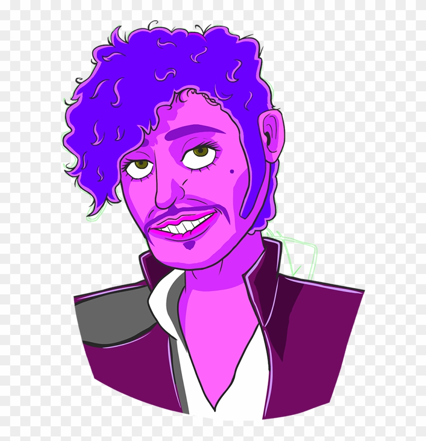 Prince Turned Our Hearts Purple - Illustration Clipart