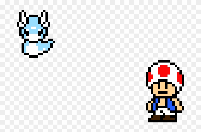 Toad And Dratini - Superhero Clipart