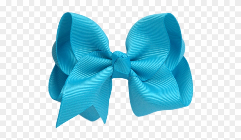 3 Inch Solid Color Hair Bows - Blue Hair Bow Png Clipart #1703954