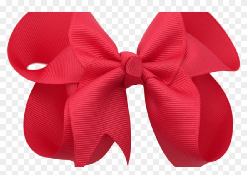 4 Inch Solid Color Boutique Hair Bows The Solid Bow - Red Hair Bow Png Clipart #1703992