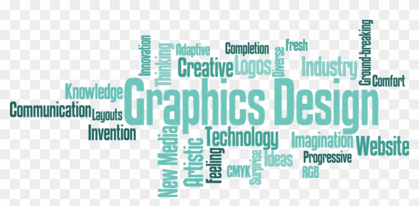 Graphic Design Words Apple Creative Graphic Design - Words Graphic Clipart #1704318