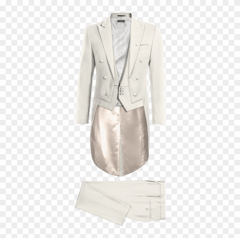 White 3-piece Tailcoat - White Tie Clipart #1705188