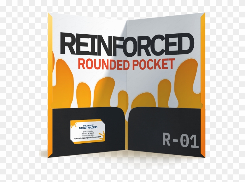 Reinforced Pocket Presentation Folder - Graphic Design Clipart #1705550