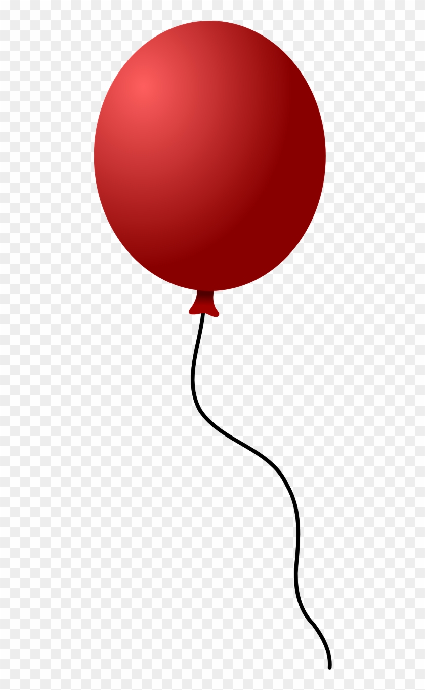 Birthday Balloon Red - One Balloon Clipart