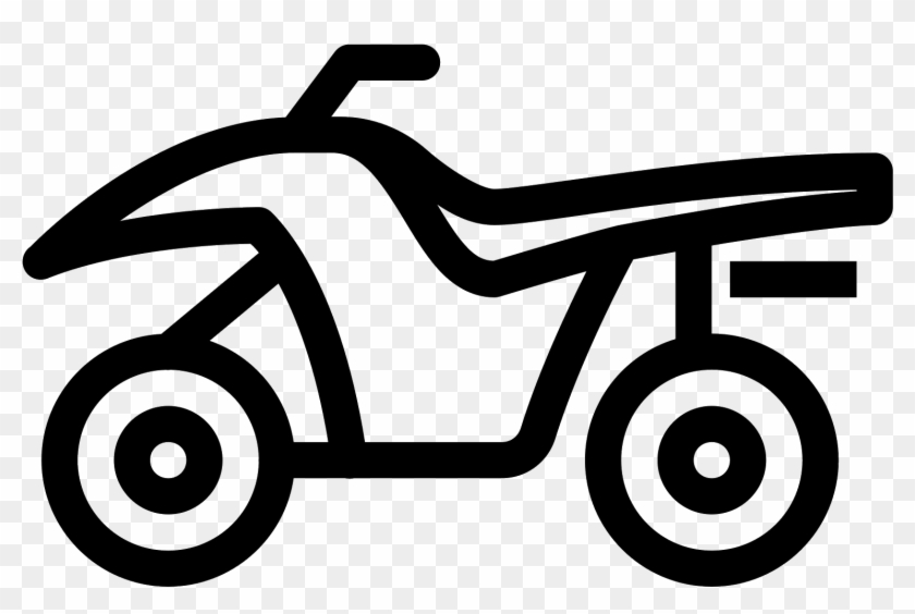 Svg Black And White Atv Clipart Quad Bike - Motorcycle - Png Download