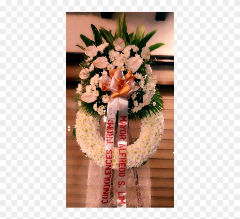 Funeral Flowers Round Small Stand Arrangement - Bouquet Clipart