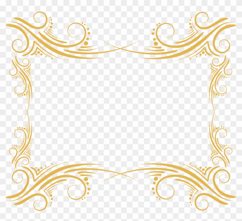 Gold Swirl Frame - Motif Clipart #1707159