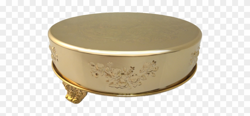 Gold Flower Cake Stand - Coffee Table Clipart #1707198