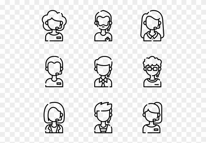 Call Center Avatars Clipart #1707923