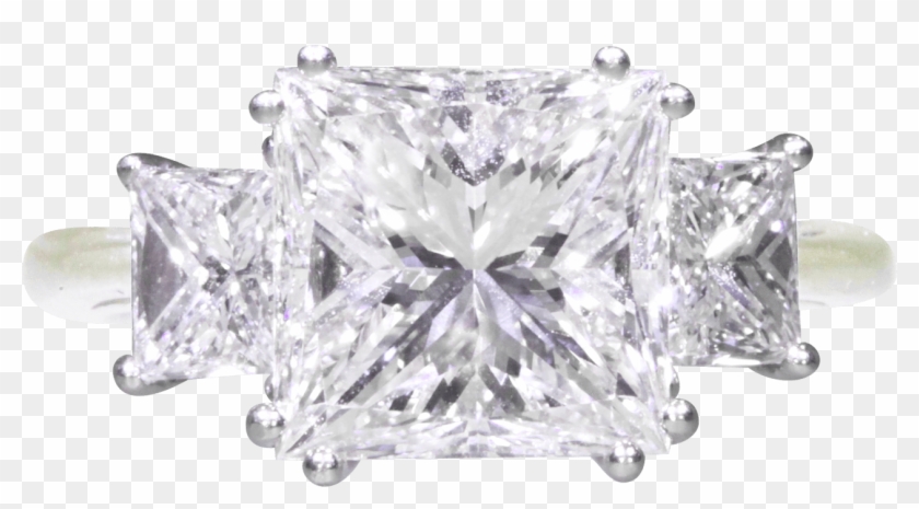 High Jewelry Princess Cut Diamond Ring - Engagement Ring Clipart