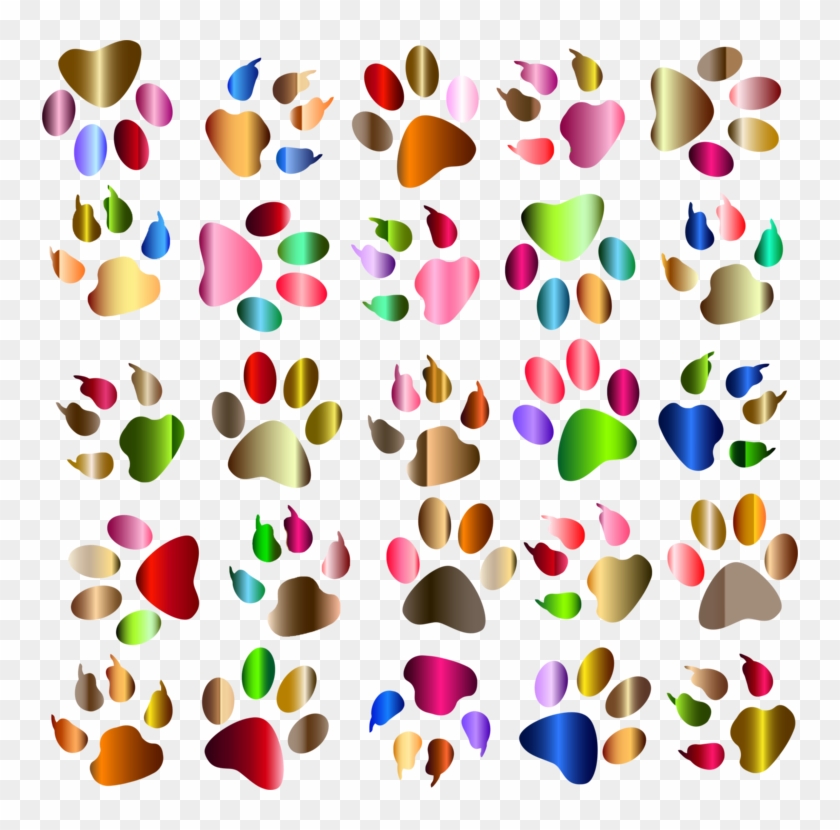 Paw Dog Printing Computer Icons - Cute Paw Print Backgrounds Clipart