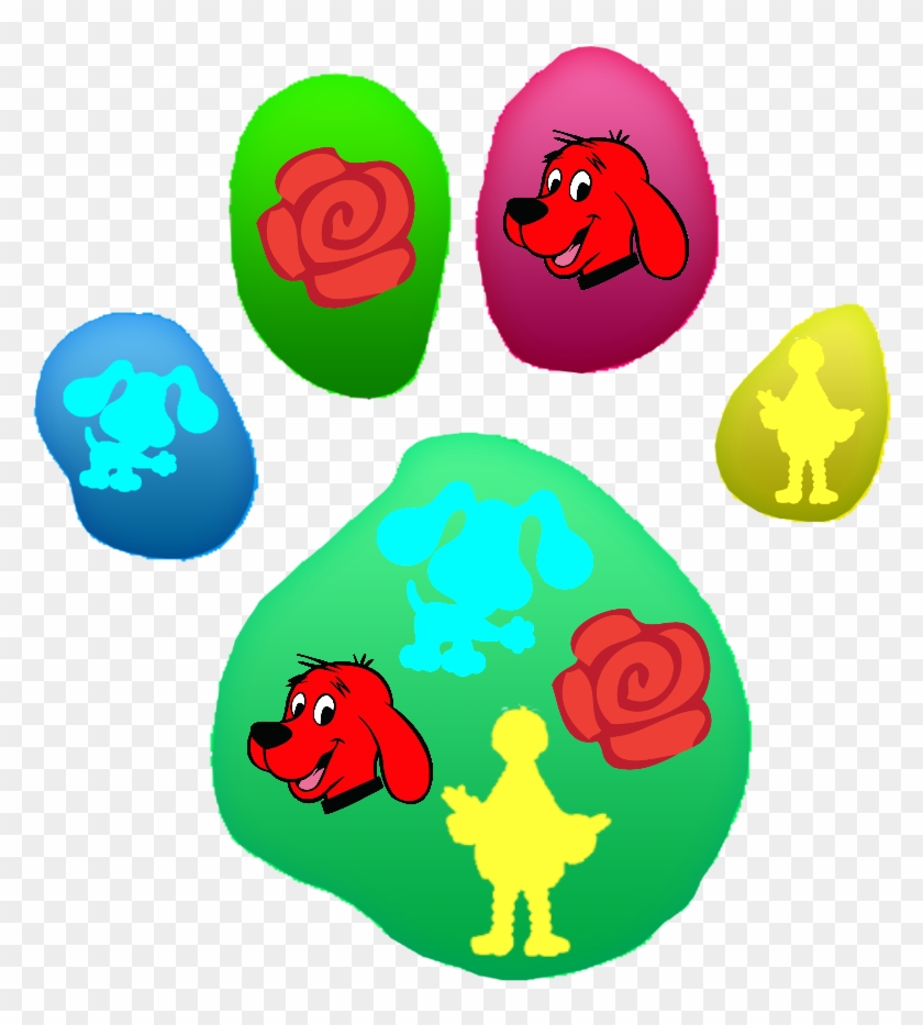 Big Dino Dog Paw Print Clipart #1708124