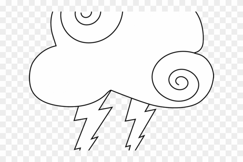 Lightning Clipart Dark Clouds - Cartoon - Png Download