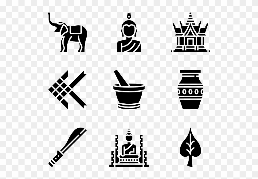 Thailand Symbols - Barbearia Vetor Png Clipart
