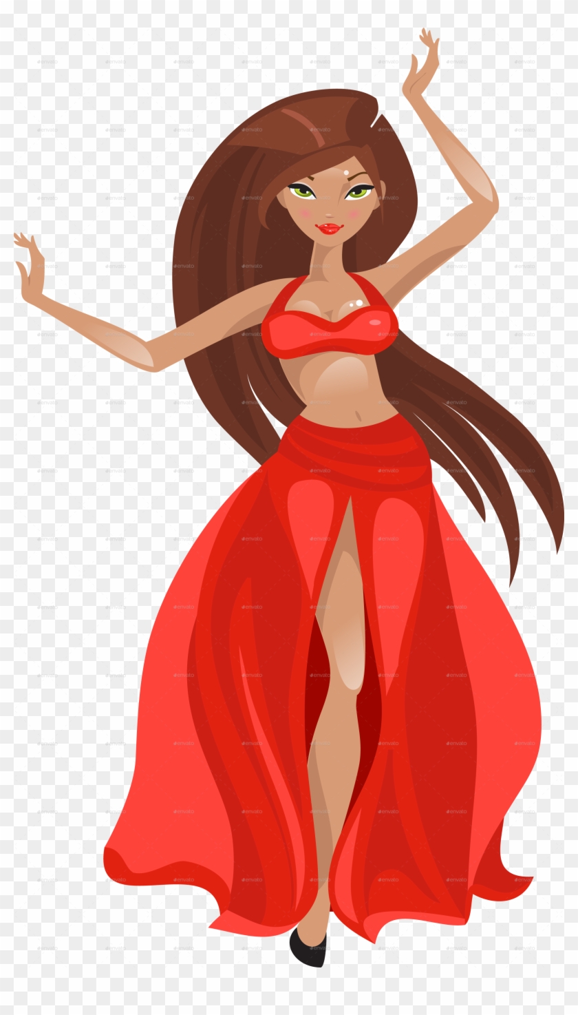 Dinner Dance Cliparts - Belly Dancer Vector Png Transparent Png #1710810