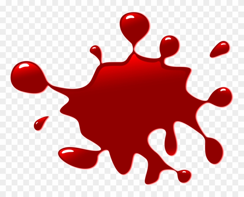Ink Splash Red - Blue Paint Splat Clipart - Png Download