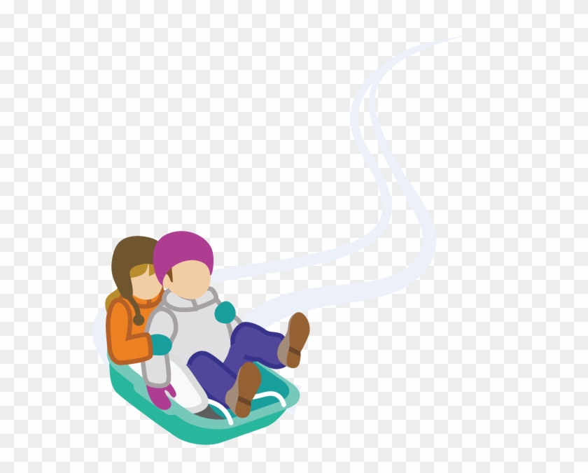 Vector Freeuse Stock Tips For Your Next Winter Trip - Kids Sledding Png Clipart