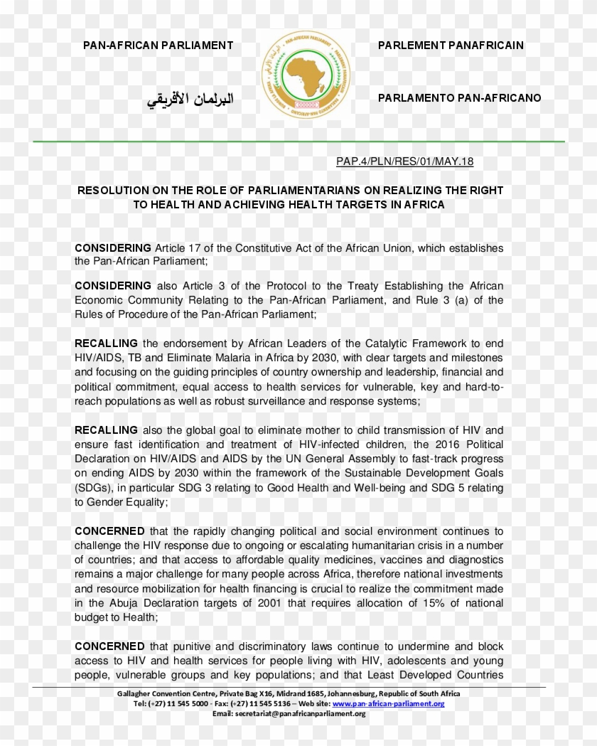 Publication - Pan African Parliament Clipart