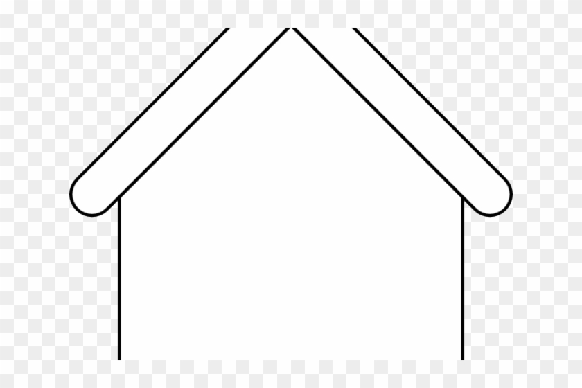 Rooftop Clipart Simple House Outline - Triangle - Png Download #1713083