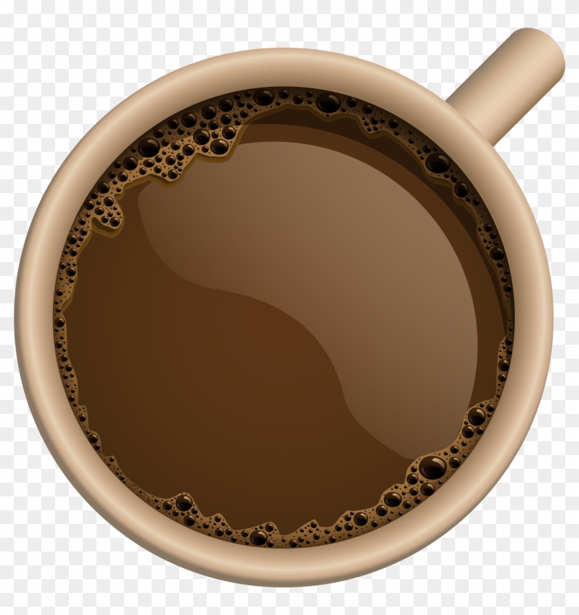 Brown Coffee Cup Png Clipart Image - Coffee Mug Top View Png Transparent Png #1713303